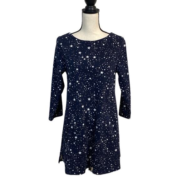 Joules Anise Bonfire Sky Star Print Knit Tunic Dress - Picture 3 of 8